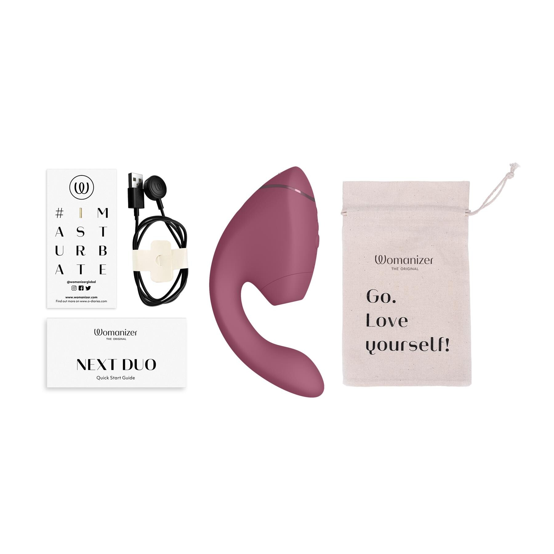 Womanizer Next Duo Dual Stimulator - All Components in Box