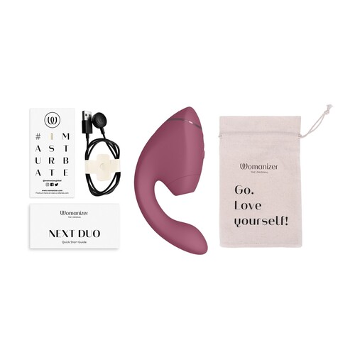 Womanizer Next Duo Dual Stimulator - All Components in Box