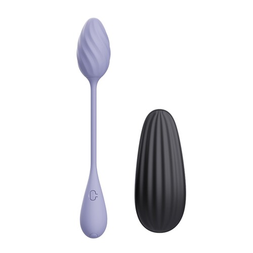 Adam & Eve Spiral Love Egg With Remote - Product Back and Remote Back