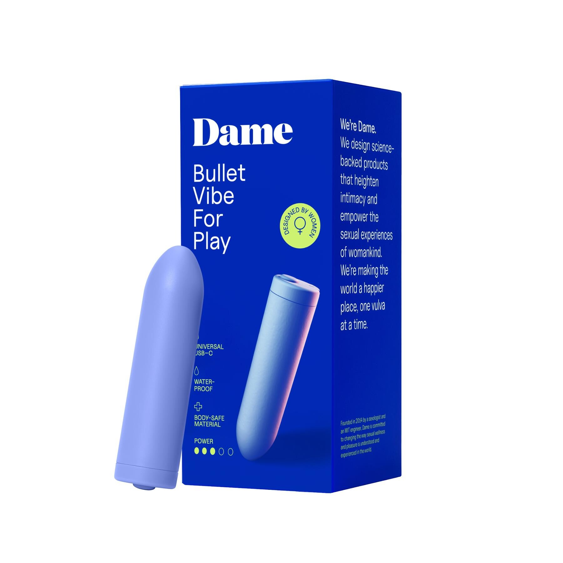 Dame Zee Bullet Vibrator and package