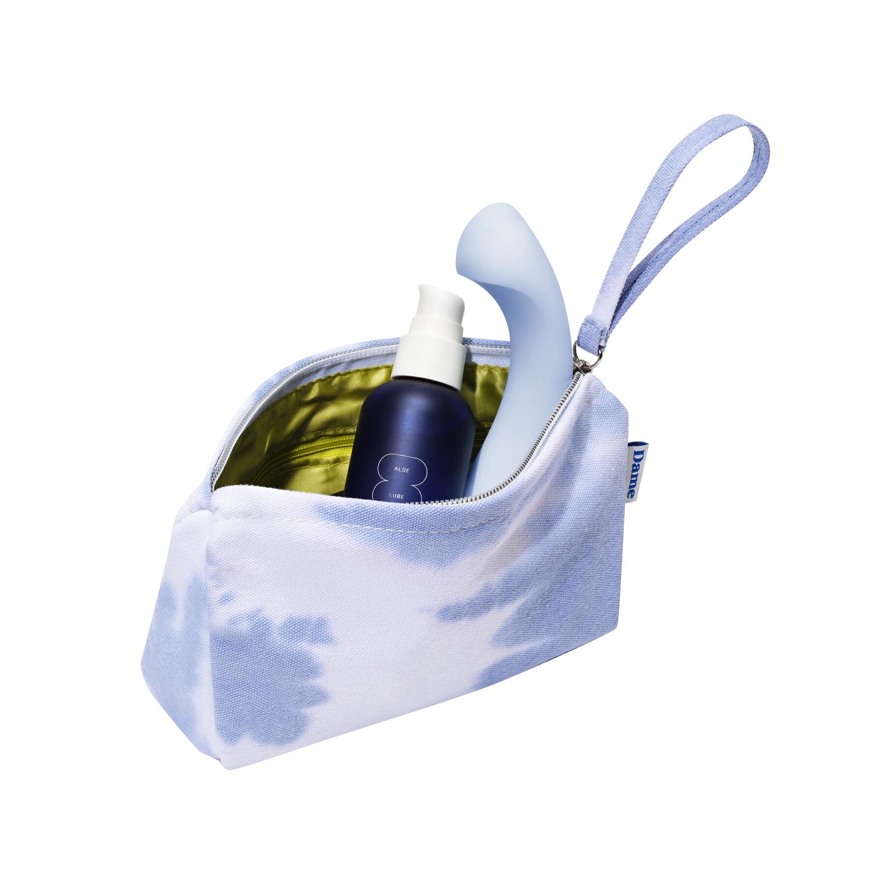 Dame Stash Toy Storage Bag with products inside