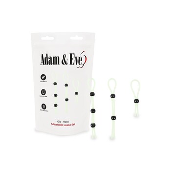 Adam & Eve Glo-Hard Adjustable Lasso - Product and Packaging