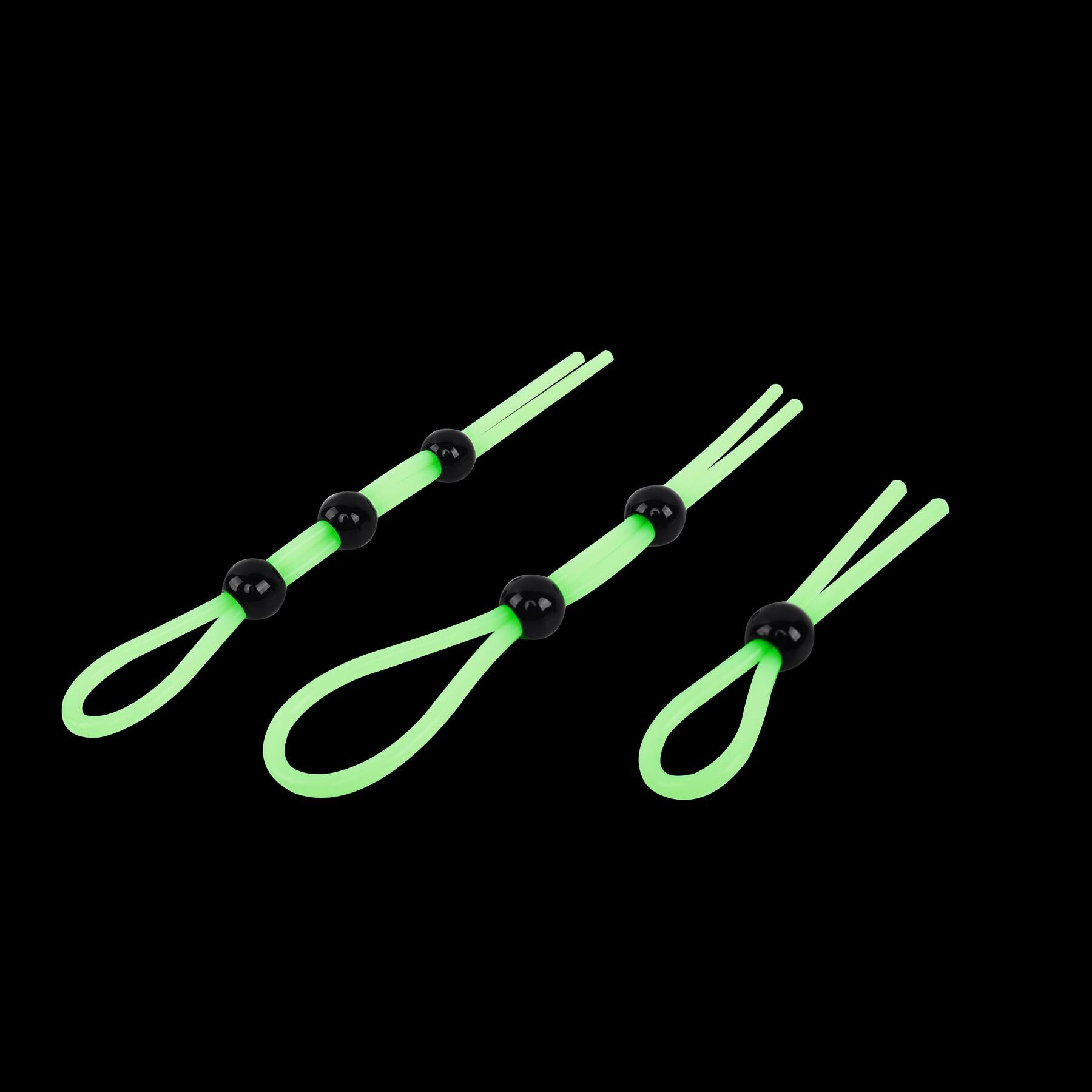 Adam & Eve Glo-Hard Adjustable Lasso - Product Shot #5 - Glow In The Dark Shot