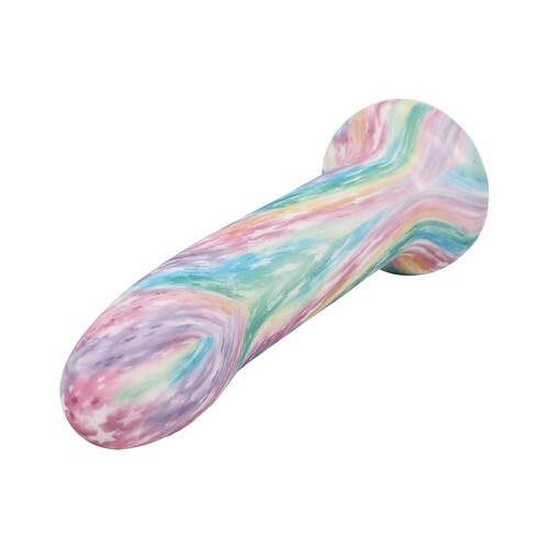 RAINBOW GALAXY DILDO 8 inch side view