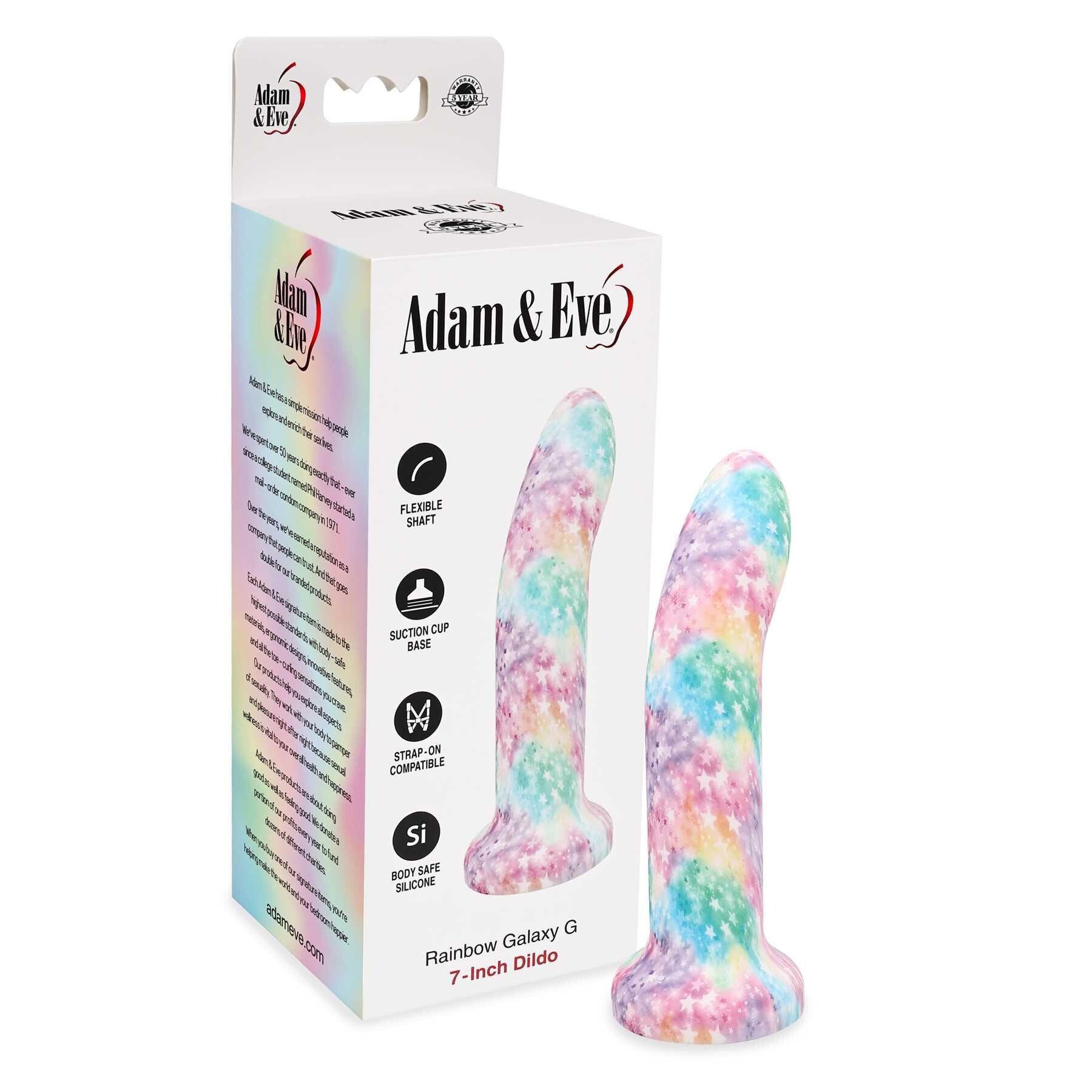 RAINBOW GALAXY DILDO 8 ich with package