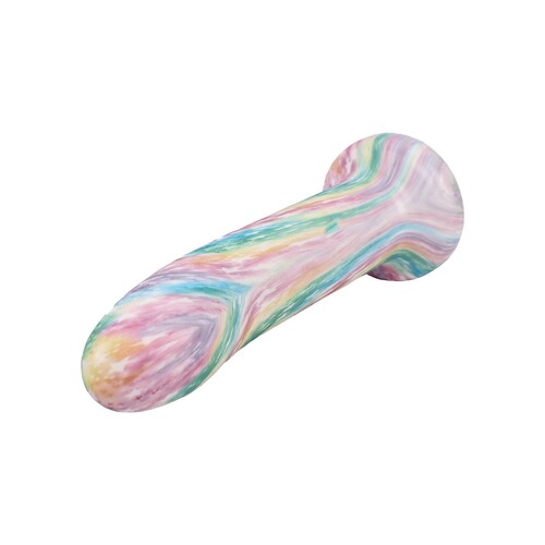 RAINBOW GALAXY DILDO 7 inch side view