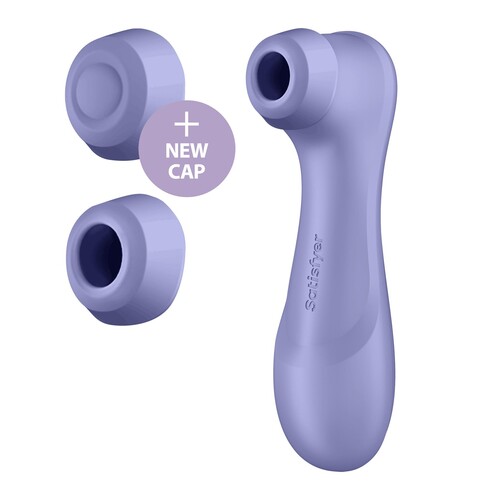 Satisfyer Pro 2 Gen 3 Liquid Air Clitoral Stimulator color lilac with caps