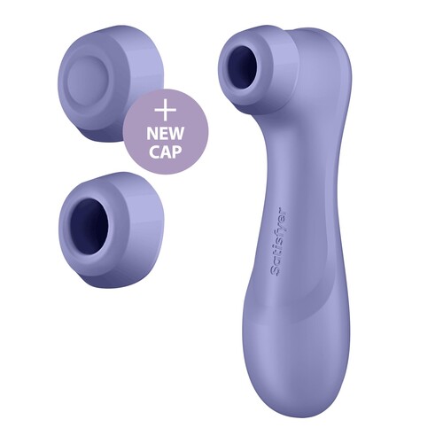 Satisfyer Pro 2 Gen 3 Liquid Air Clitoral Stimulator with Bluetooth lilac - Product Shot with Tips