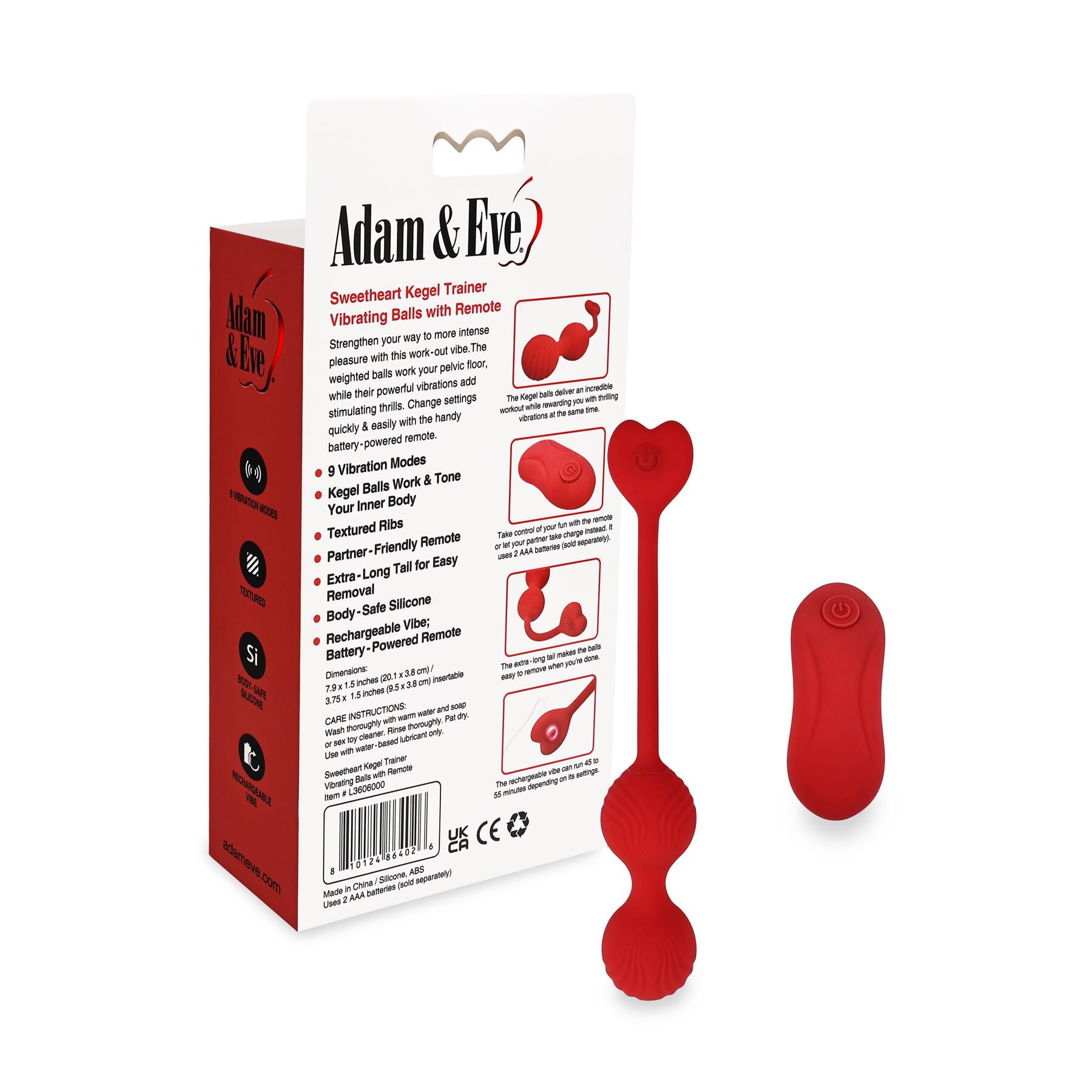 ADAM & EVE SWEATHEART KEGEL TRAINER AND BACK PACKAGE