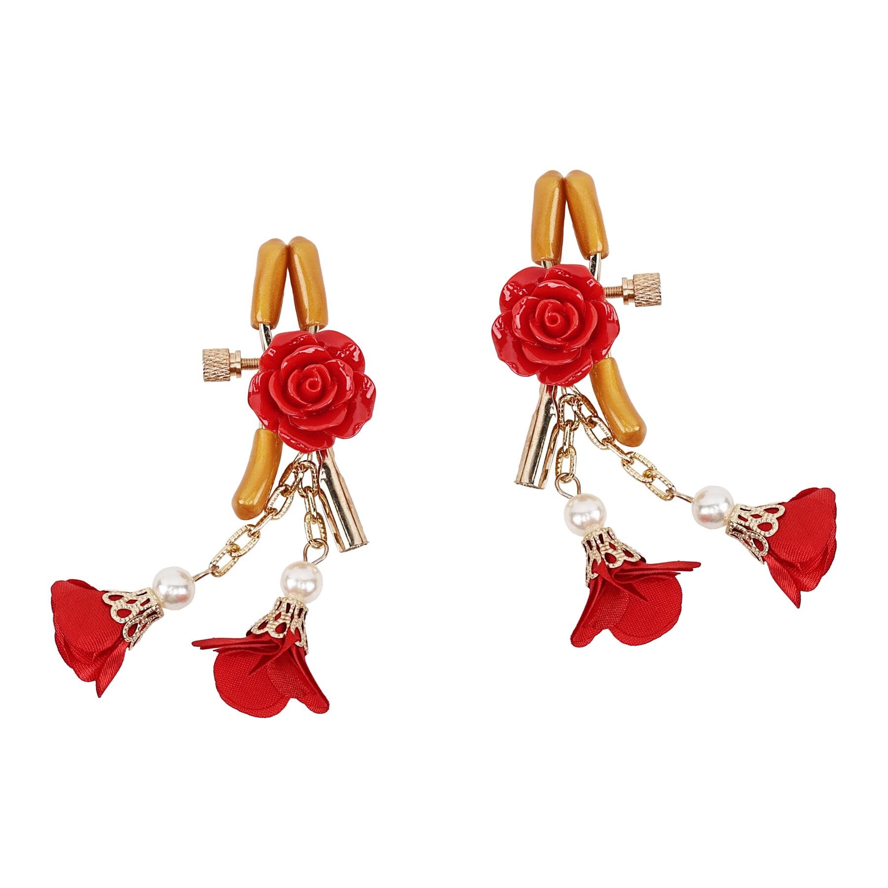 ADAM & EVE RAVISHING ROSE TRAVEL KIT SHOWING NIPPLE CLAMPS