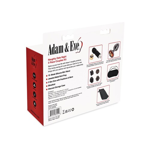 A&E Naughty Date Night Kit BACK OF PACKAGE