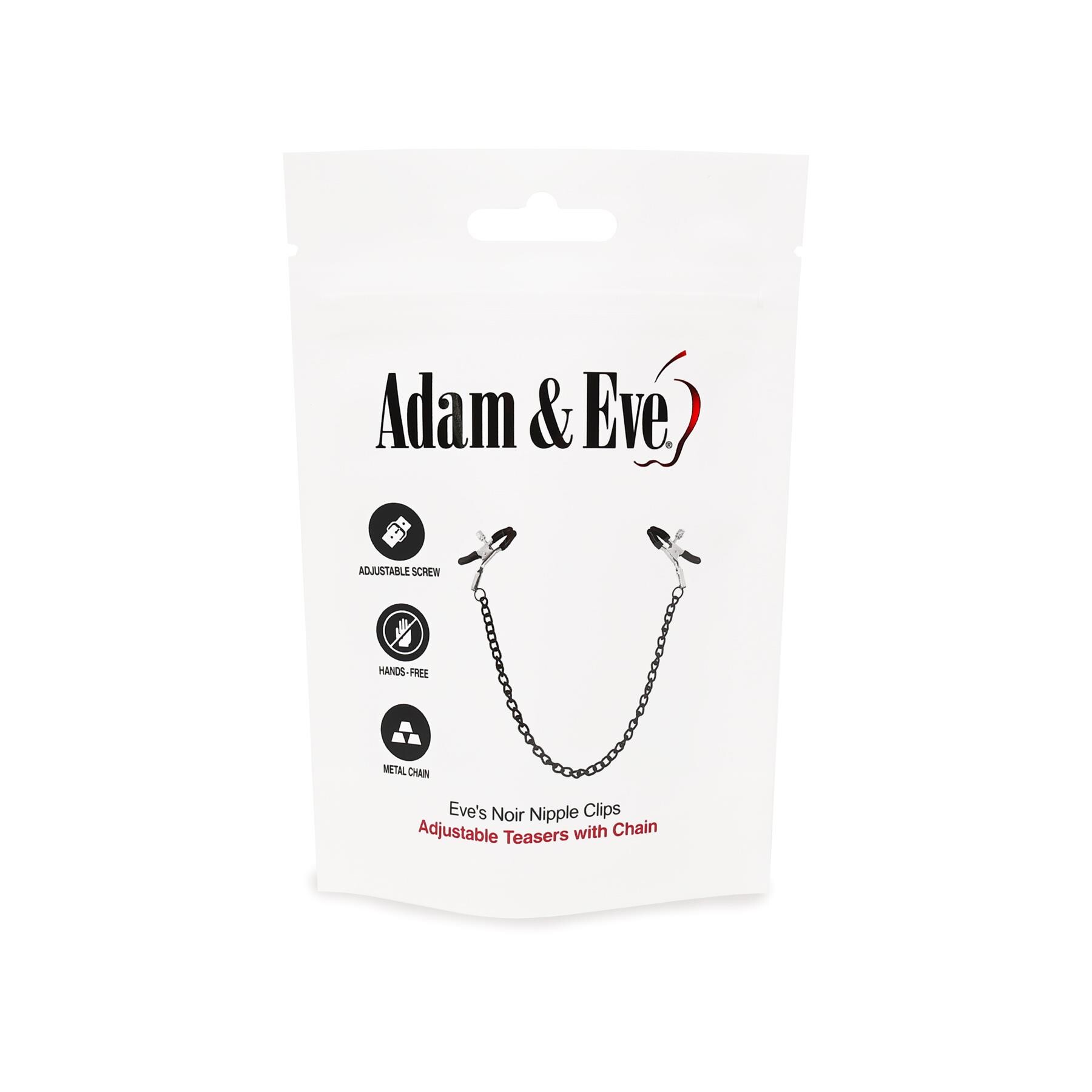 Eve's Noir Sensual Nipple Clips FRONT OF PACKAGE