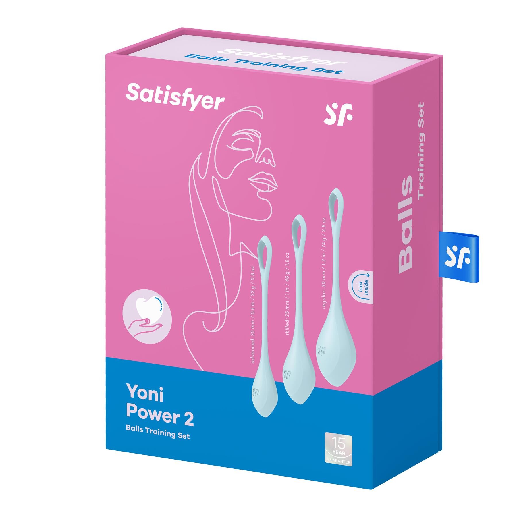 Satisfyer Yoni Power 2 Kegel Training Set - Packaging Shot color blue