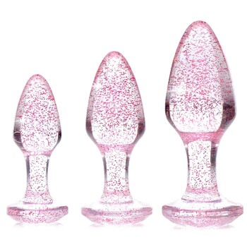 BOOTY SPARKS PINK GLITTER GEM Butt Plugs