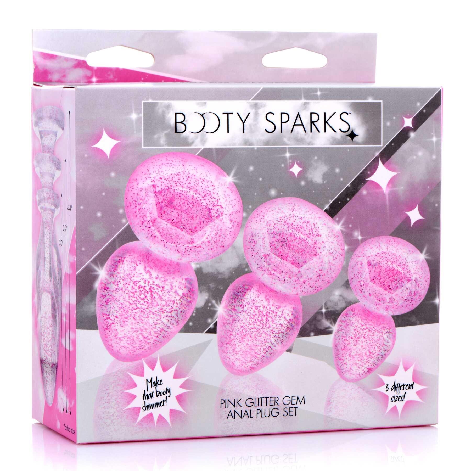 BOOTY SPARKS PINK GLITTER GEM Butt Plugs packaging