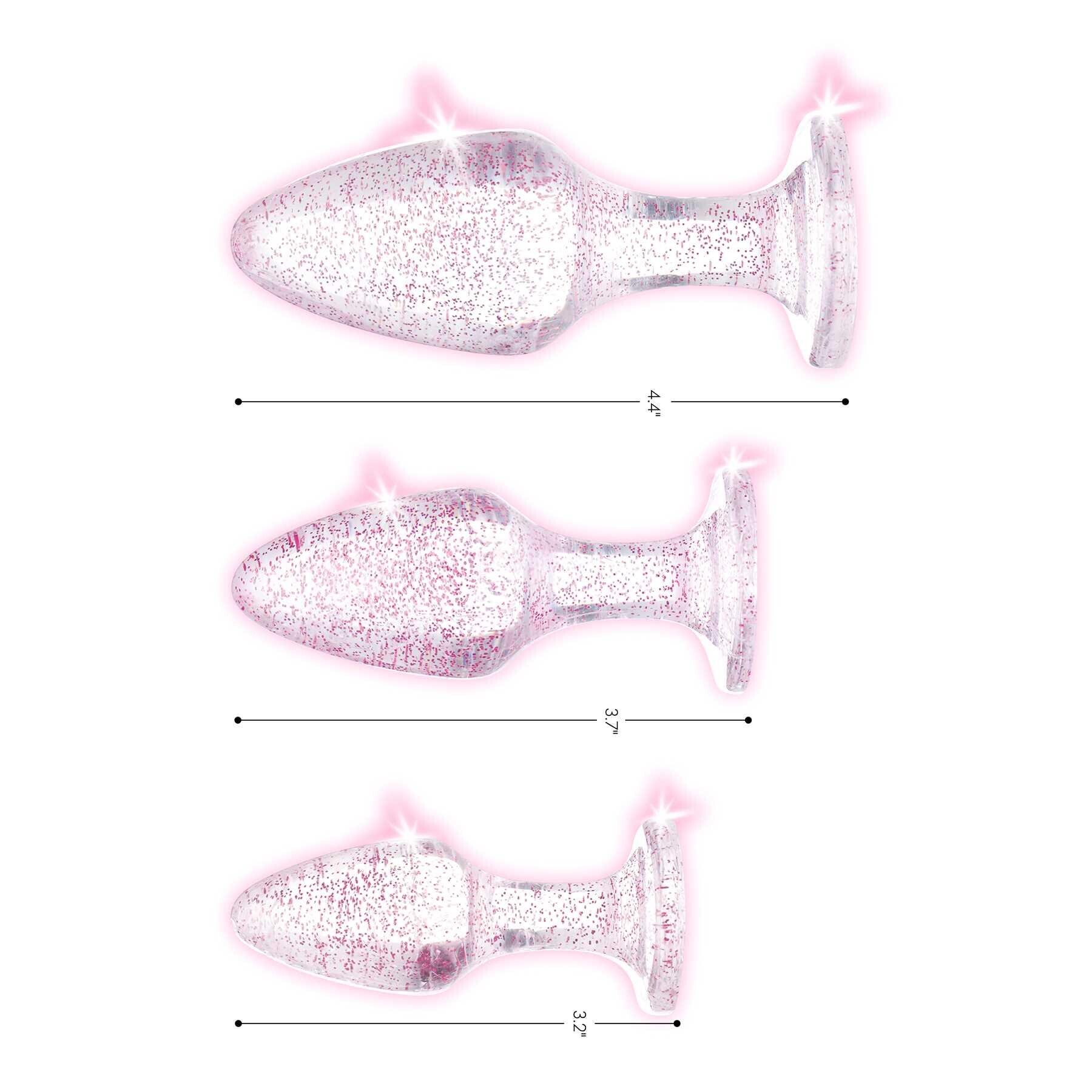 BOOTY SPARKS PINK GLITTER GEM Butt Plugs