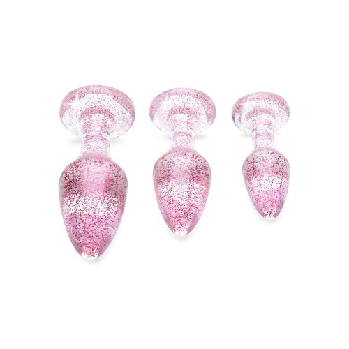 BOOTY SPARKS PINK GLITTER GEM Butt Plugs