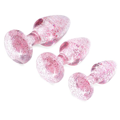 BOOTY SPARKS PINK GLITTER GEM Butt Plugs