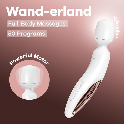 Satisfyer Wand-Erland Massager color white features