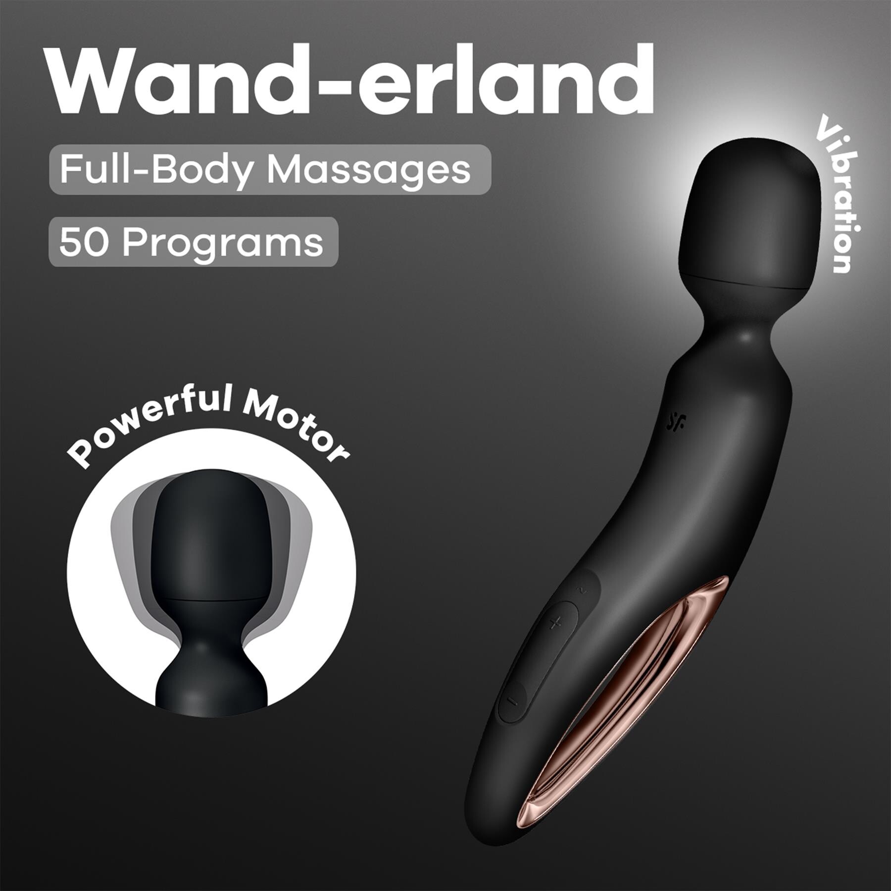 Satisfyer Wand-Erland Massager color black featurea