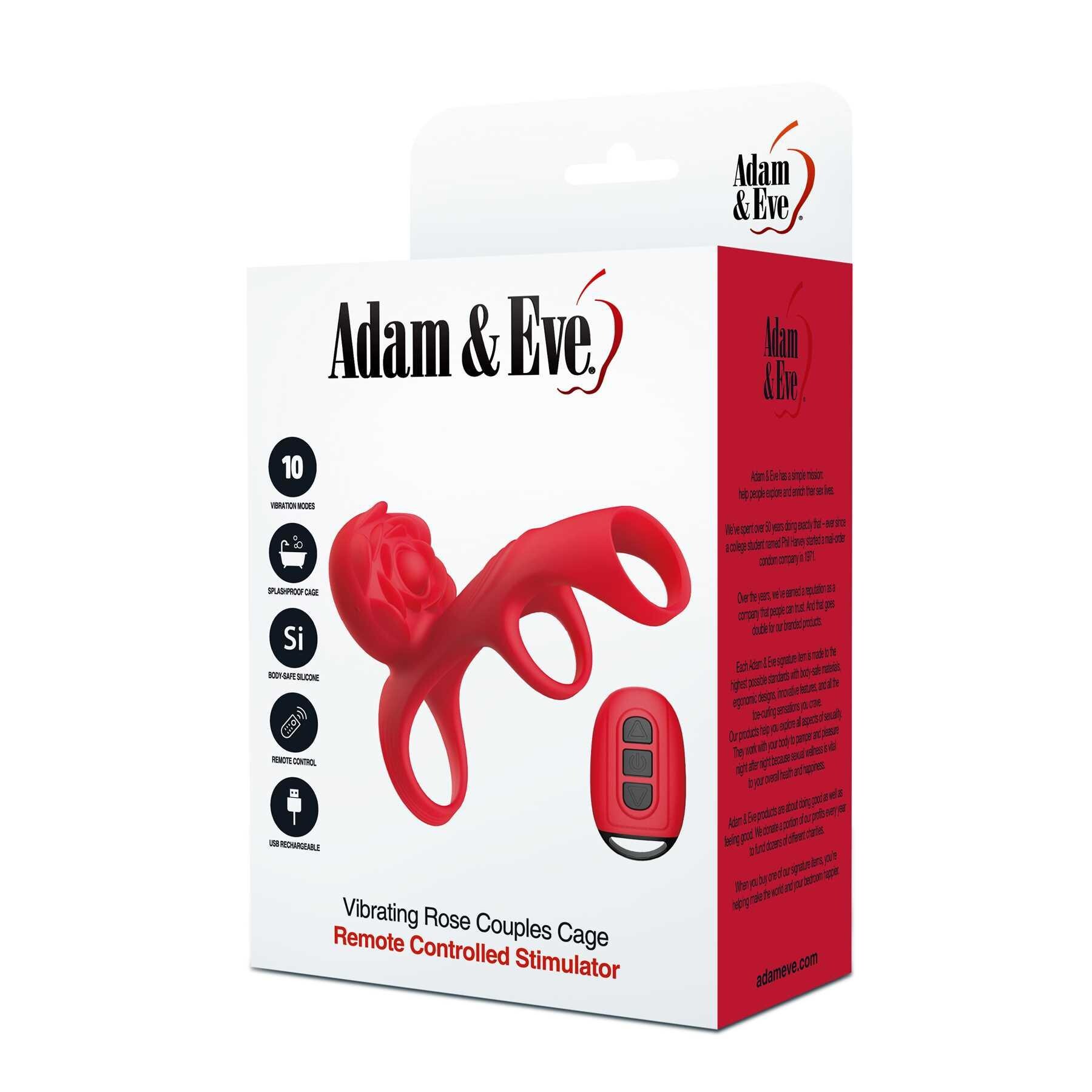VIBRATING ROSE COUPLES CAGE packaging