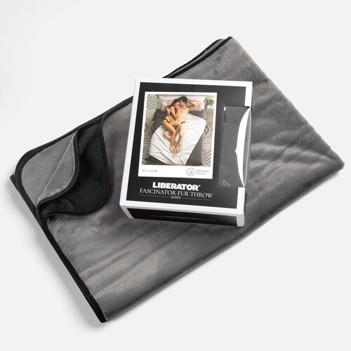 Liberator Fascinator Fur Throw and package