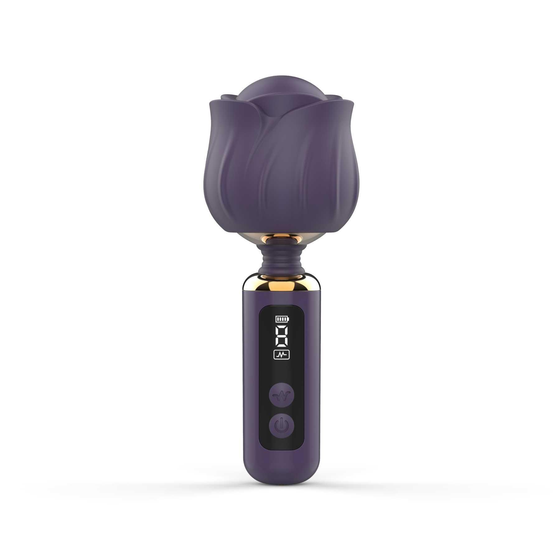 Adam & Eve The Royal Rose Digital Mini Wand - Product Shot - Amethyst