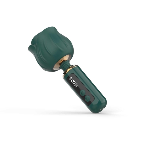 Adam & Eve The Royal Rose Digital Mini Wand - Product Shot - Emerald