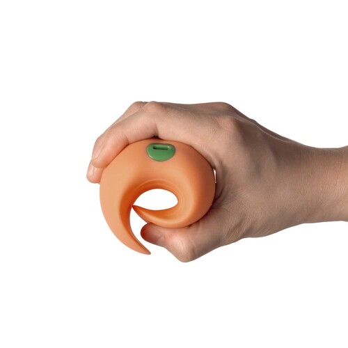 Emojibator Peach Emoji Vibrating Stroker hand held