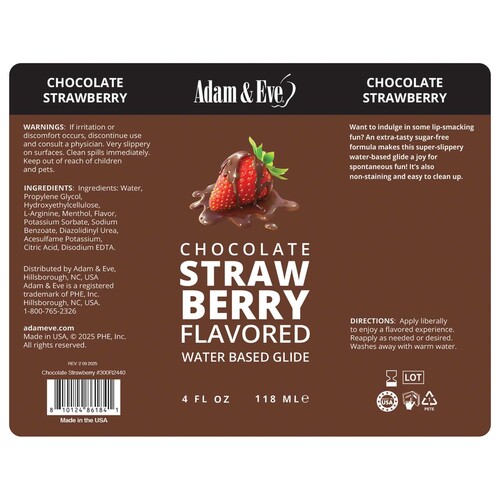 Strawberry choc. label