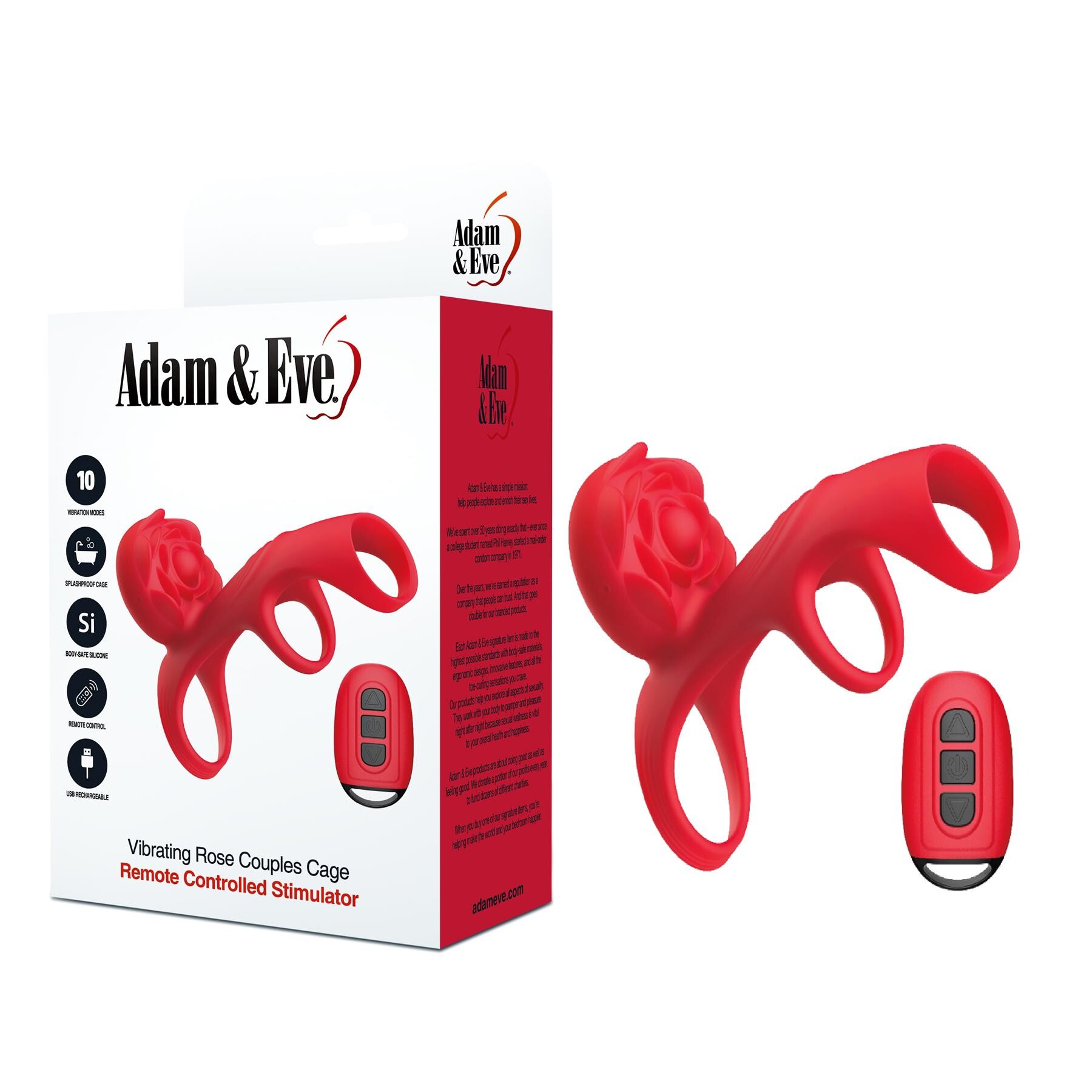 VIBRATING ROSE COUPLES CAGE