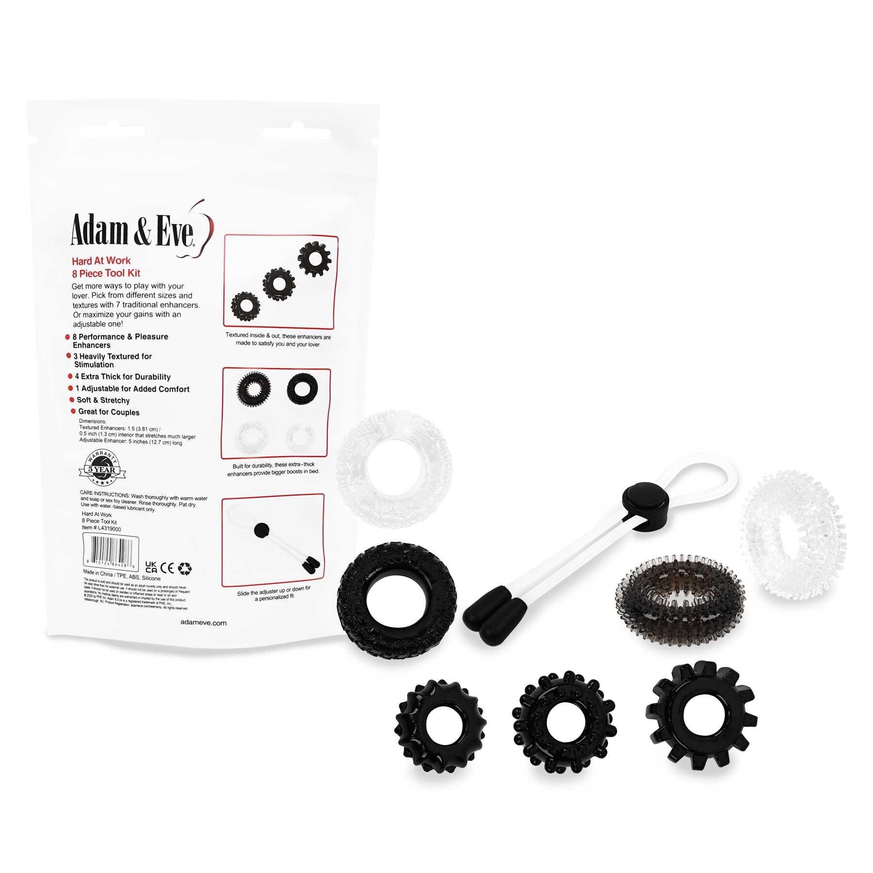 Hard At Work 8 Piece Tool Kit product back of package