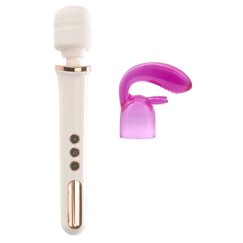 Adam & Eve Magic Massager Rechargeable Rose Gold Edition With Magic Rabbit Attachment view 3