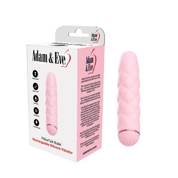 Adam & Eve PillowTalk Bullet - Product and Packaging