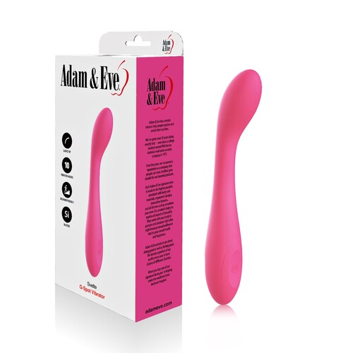 Adam & Eve Svelte G-Spot Vibrator - Product and Packaging