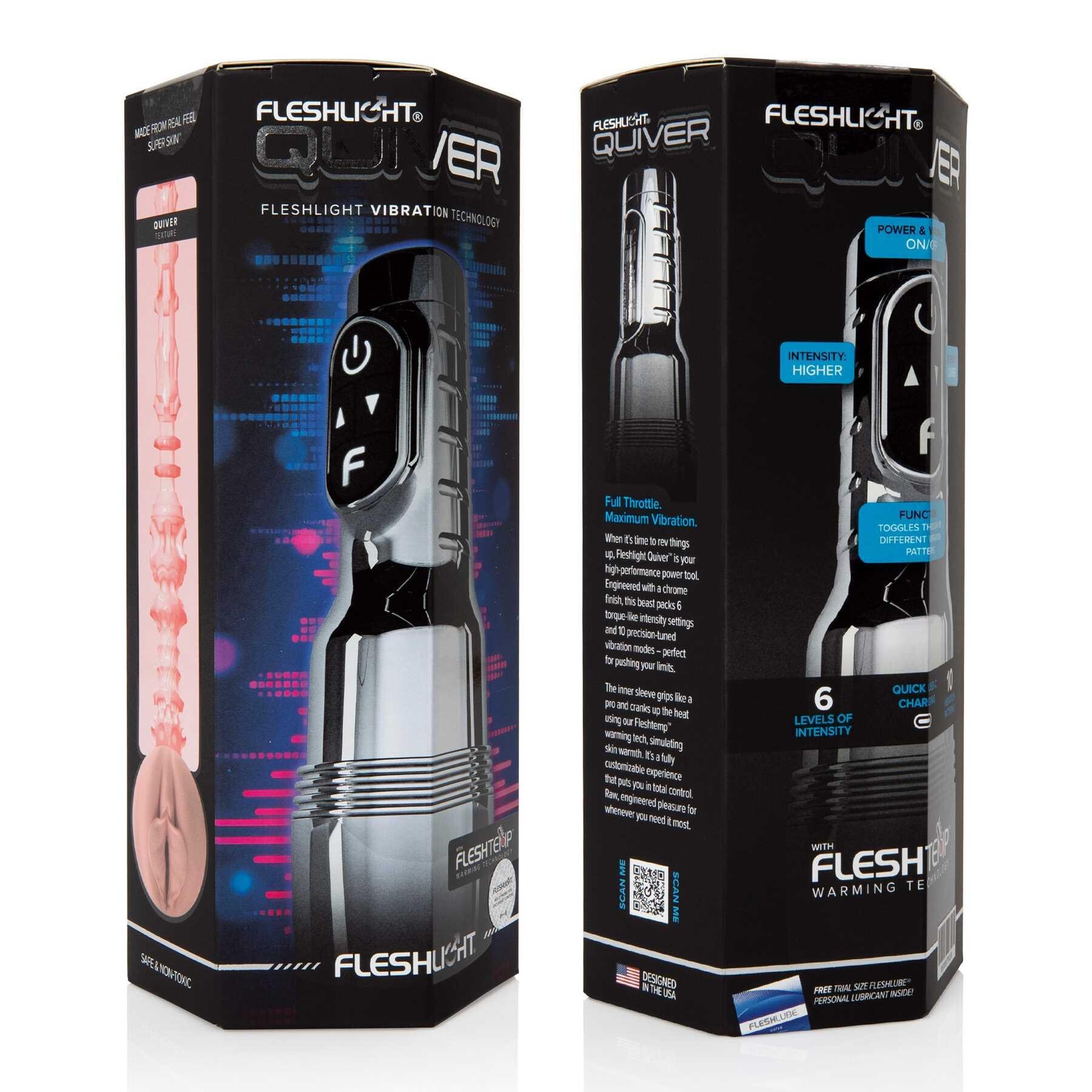 Fleshlight Quiver Vibrating & Warming Stroker packaging