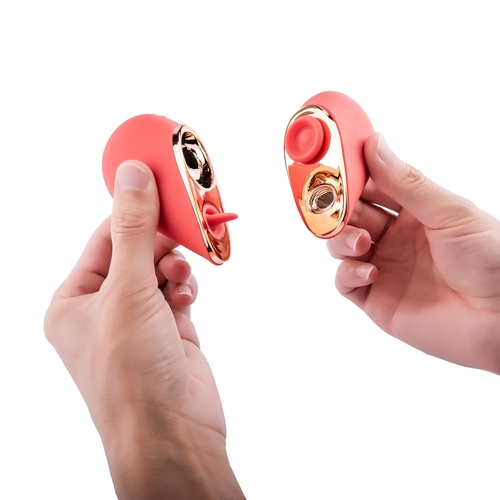 The Heartbreaker Licking & Tapping Massager - Hand Shot - Separated