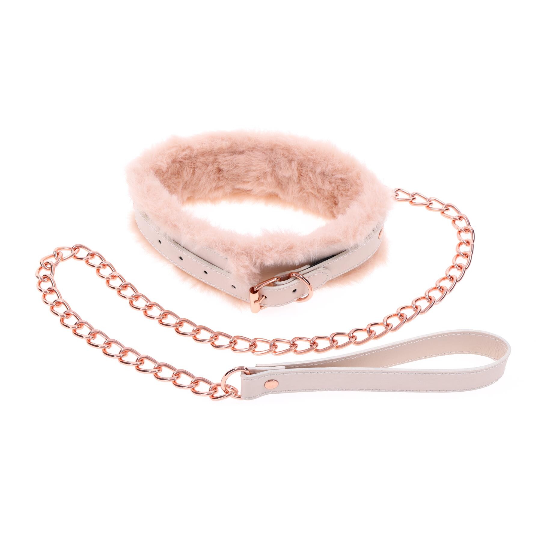 Peaches 'N Creame Fur Collar and Leash full view 2