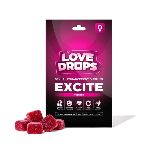 Sexual Enhancement Gummies for Her - Excite front with gummies