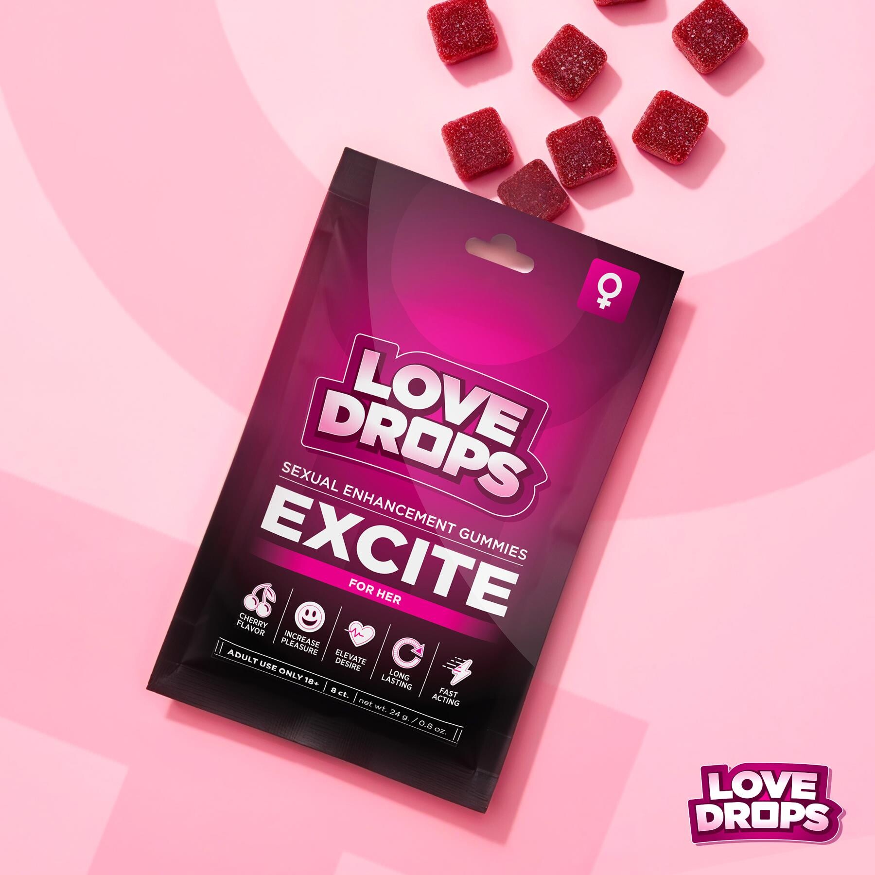 Sexual Enhancement Gummies for Her - Excite front glam shot