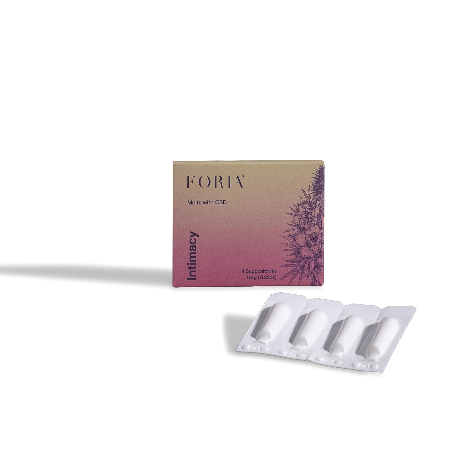 Intimacy Melts front with sample showing