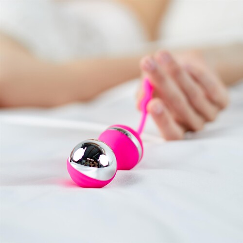 Adam & Eve Rechargeable Vibrating Pleasure Balls - Lifestyle Image
