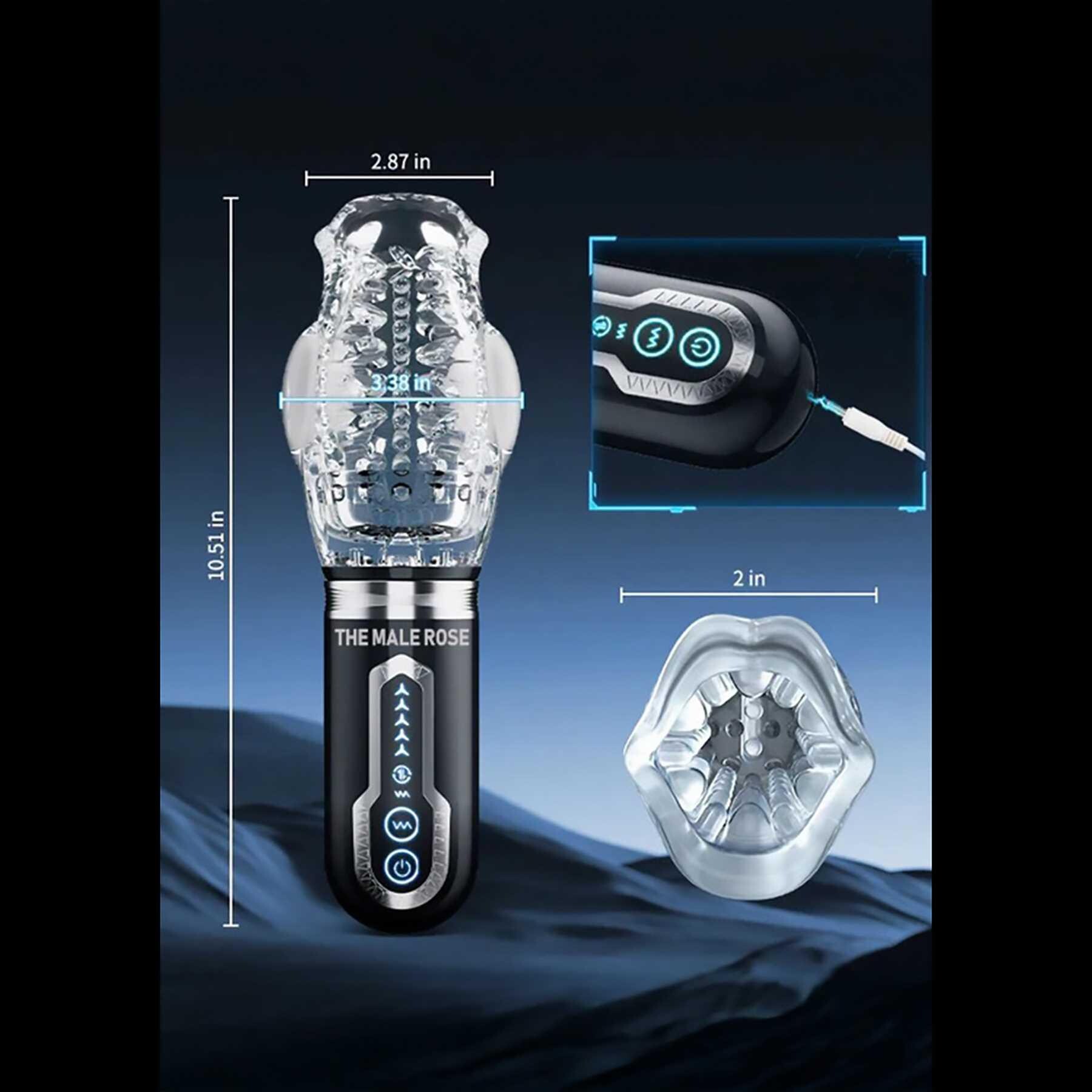 The Male Rose 3 Masturbator side and front view