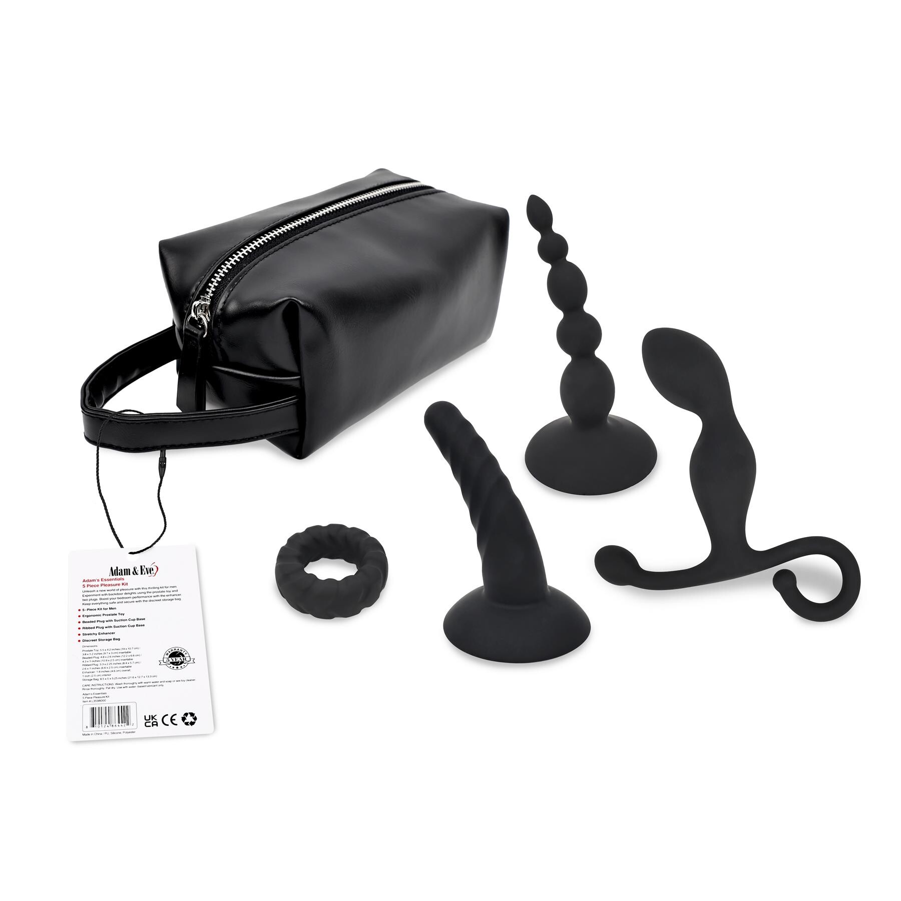 Adam's Essentials 5-Piece Pleasure Kit - All Components in Kit