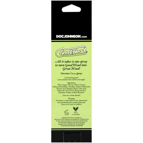 GoodHead - Juicy Head Dry Mouth Spray Cocktails Mojito back of box