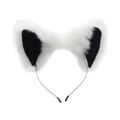 Tails White Fox Anal Plug & Ears Set showing ears