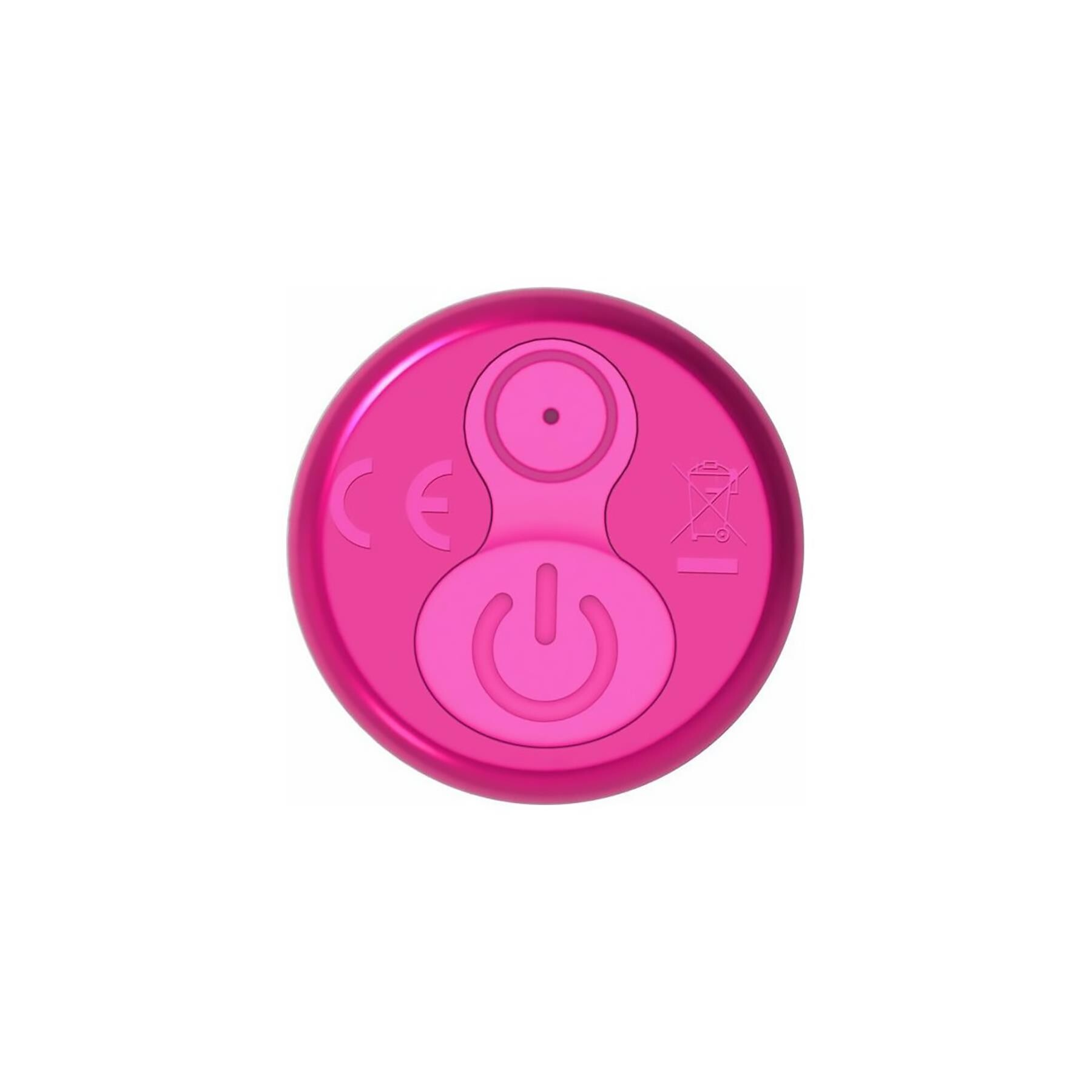Rechargeable Power Bullet color pink showing power button