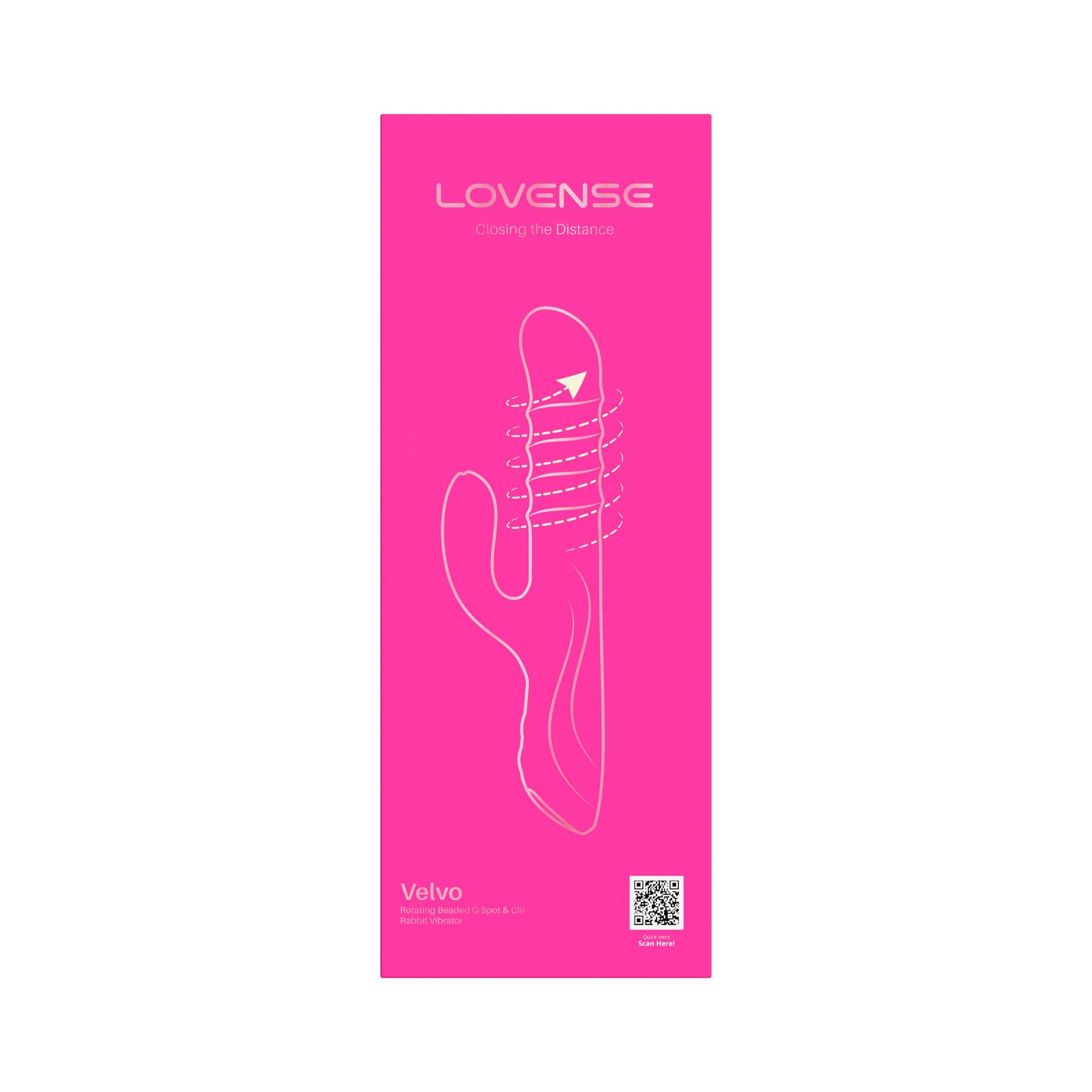 Lovense Velvo Bluetooth Rotating Beaded Rabbit package