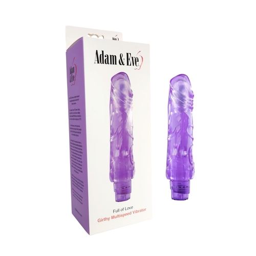 Adam & Eve Full Of Love Vibrator - Product and Packaging - Purple