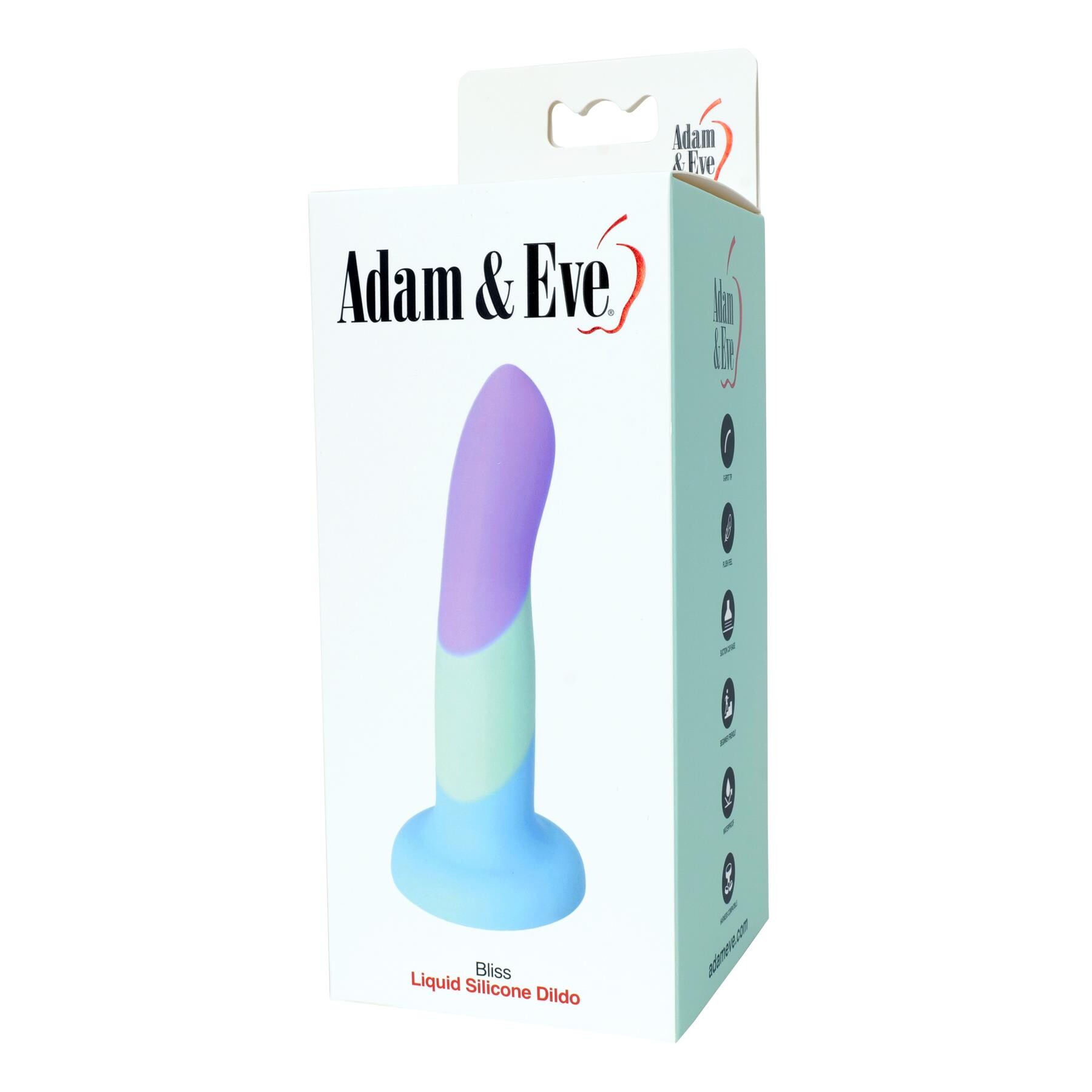 Adam & Eve Bliss Liquid Silicone Dildo - Packaging - Front